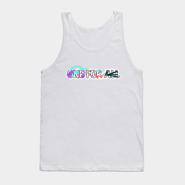 One For All Typography Tank Top by Uzzi Watson